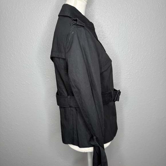 All Saints Black short trench style short coat Jacket -cp - Picture 4 of 16